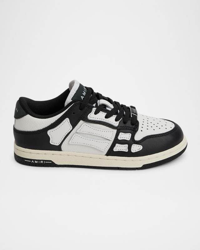 Skel Bicolor Leather Low-Top Sneakers, Kids